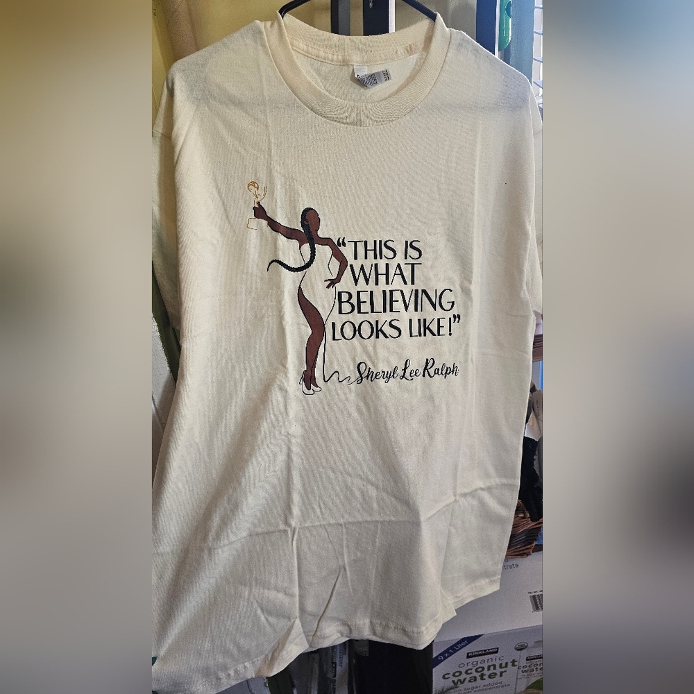 Cream Graphic T-Shirt with Inspirational Quote